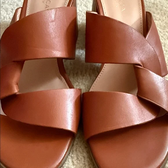 Messeca New York Women's Brown Slide Leather Thunder Sandals size 9.5 - Picture 5 of 14